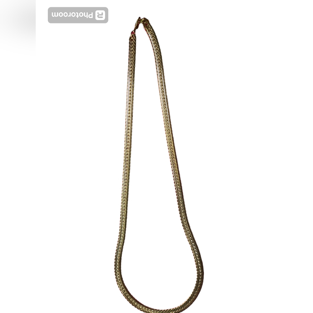 24 inch 14k gold filled fancy herringbone necklace